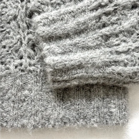 JOIE Despoina Gray Long Sleeve Alpaca Wool Blend Sweater--NWT—XL - Picture 12 of 16